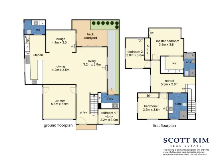 Floorplan of Homely townhouse listing, 1/9 Persimmon Court, Doncaster VIC 3108
