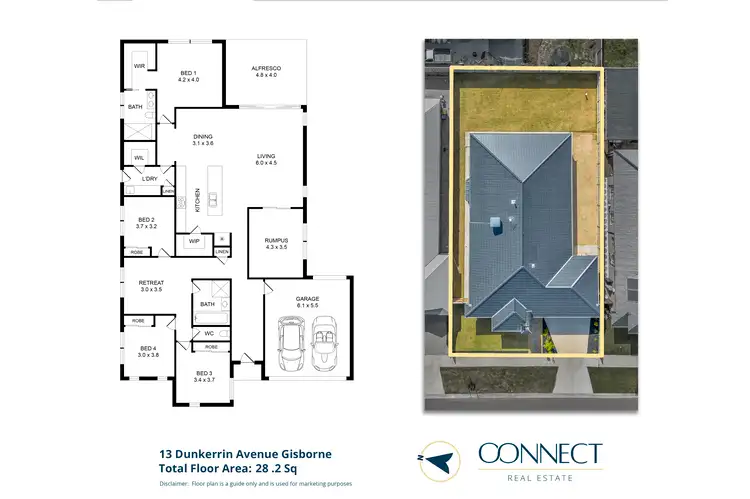 Floorplan of Homely house listing, 13 Dunkerrin Avenue, Gisborne VIC 3437