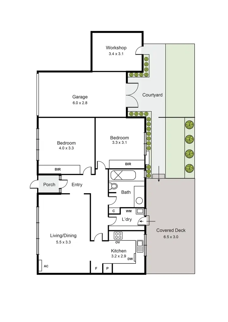 Floorplan of Homely unit listing, 2/300 Koornang Road, Carnegie VIC 3163