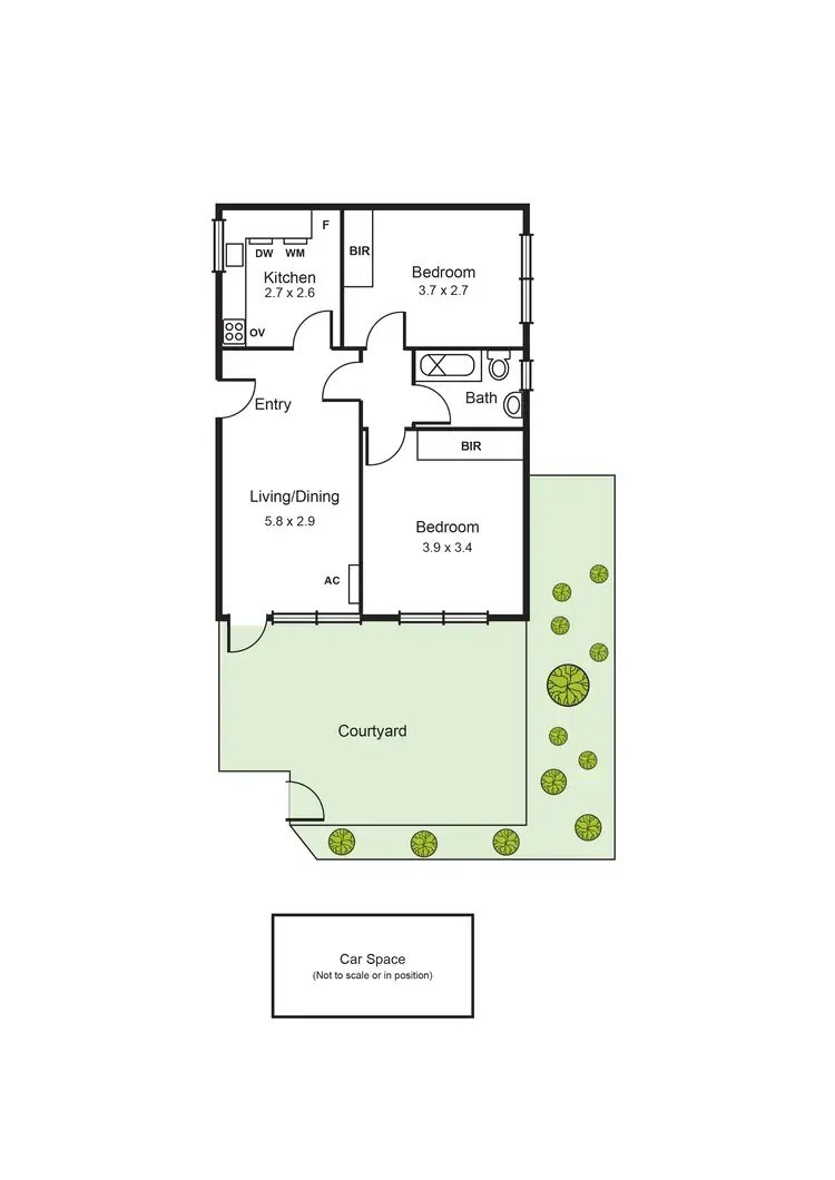 Floorplan of Homely apartment listing, 2/27 Royal Avenue, Glen Huntly VIC 3163
