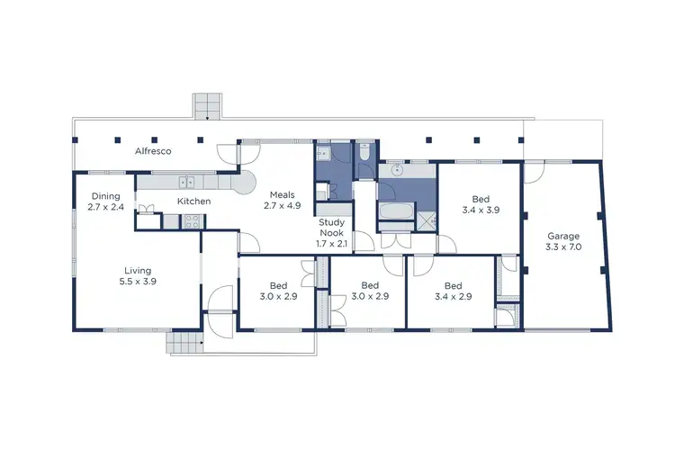 Floorplan of Homely house listing, 1 Chesterfield Court, Wantirna VIC 3152