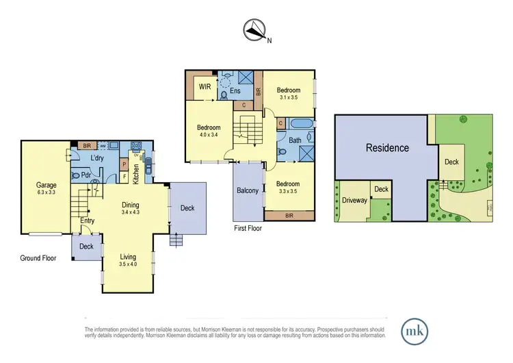 Floorplan of Homely townhouse listing, 1/98 Mountain View Road, Montmorency VIC 3094