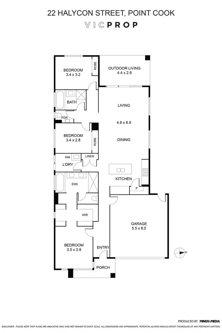 Floorplan of Homely house listing, 22 Halycon Street, Point Cook VIC 3030