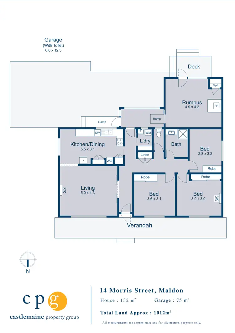 Floorplan of Homely house listing, 14 Morris Street, Maldon VIC 3463