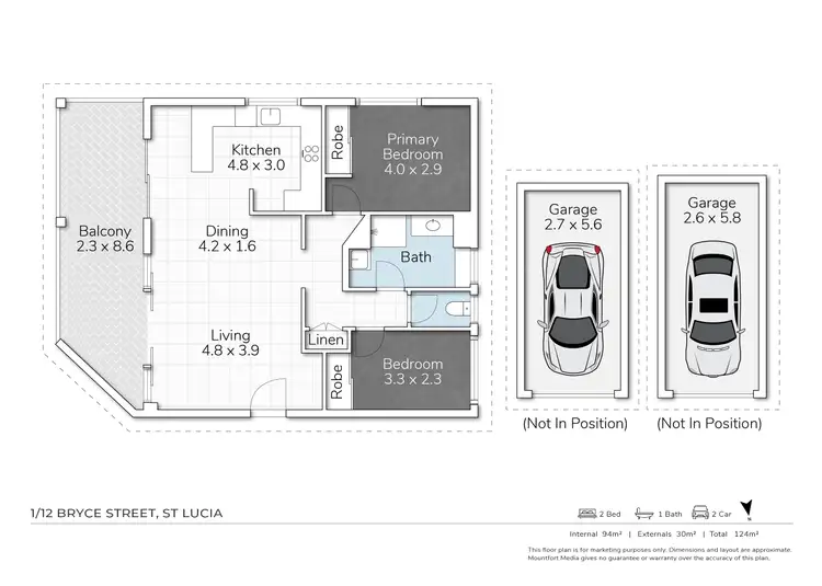Floorplan of Homely unit listing, 1/12 Bryce Street, St Lucia QLD 4067