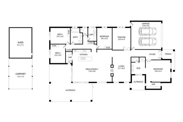 Floorplan of Homely house listing, 17 Morand Street, Gisborne VIC 3437