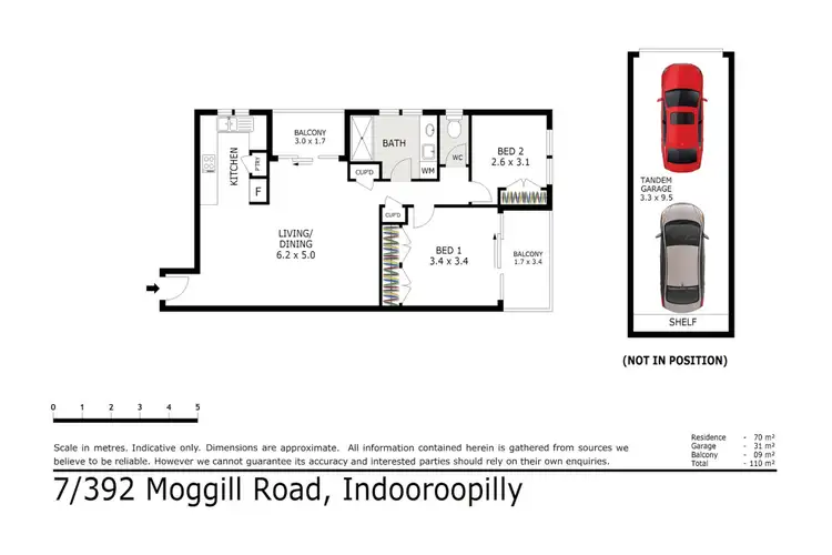 Floorplan of Homely unit listing, 7/392 Moggill Road, Indooroopilly QLD 4068