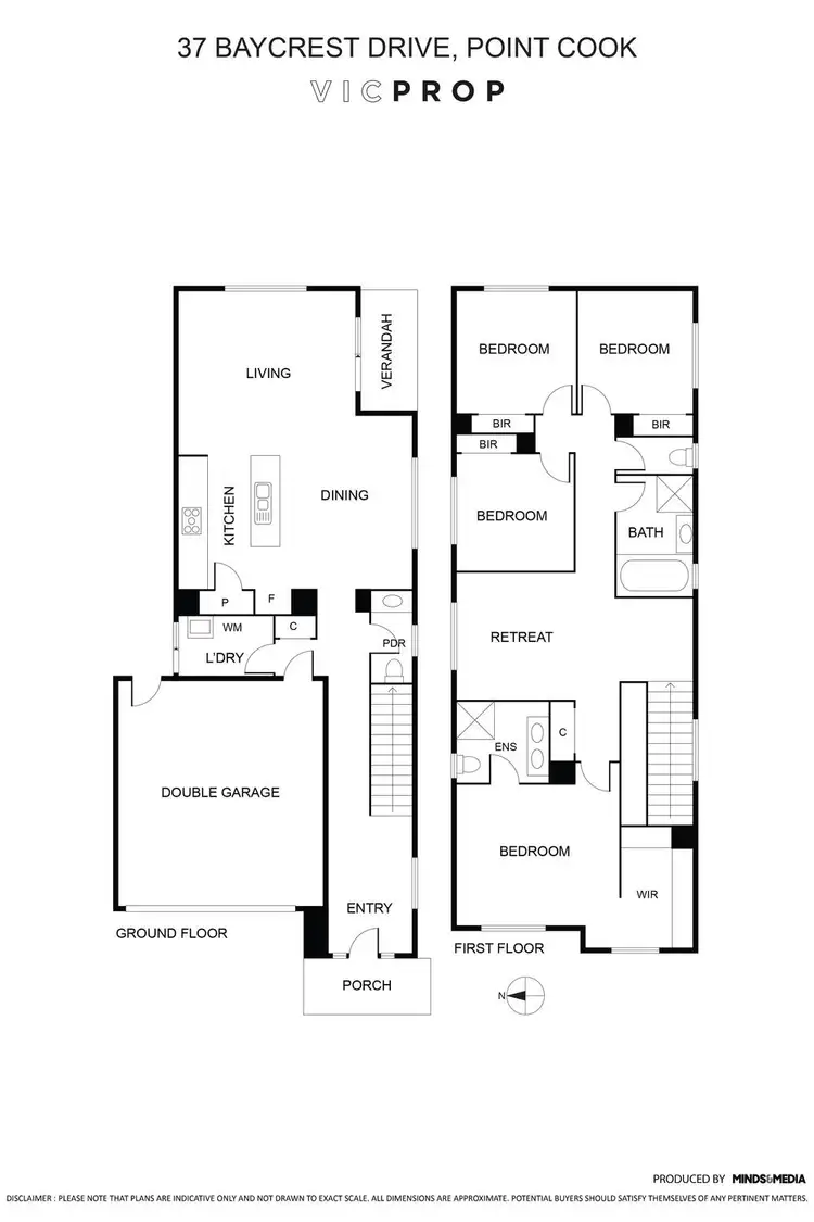 Floorplan of Homely house listing, 37 Baycrest Drive, Point Cook VIC 3030