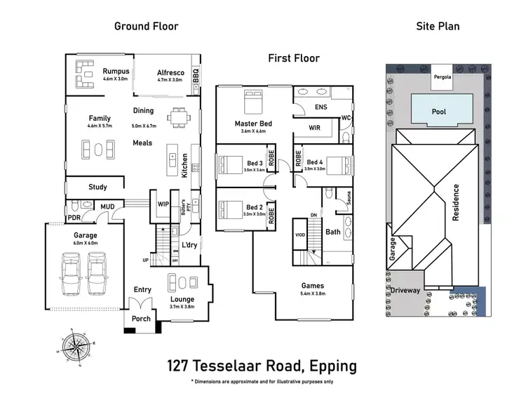Floorplan of Homely house listing, 127 Tesselaar Road, Epping VIC 3076