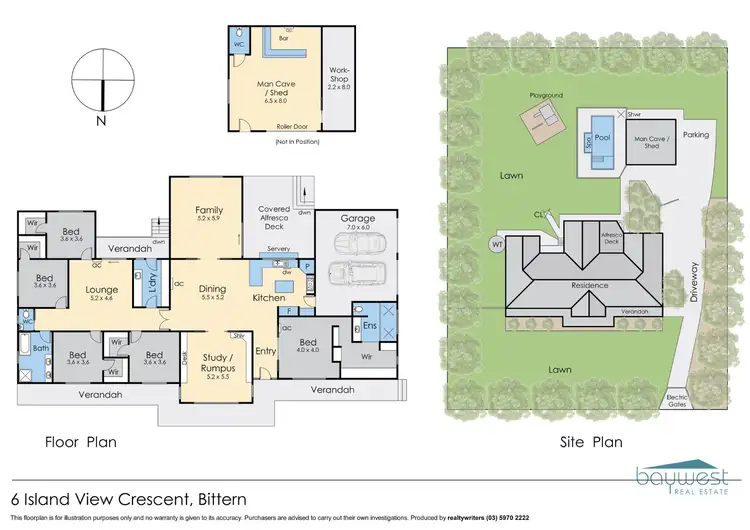 Floorplan of Homely house listing, 6 Island View Crescent, Bittern VIC 3918