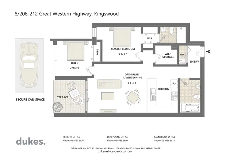 Floorplan of Homely unit listing, 8/206-212 Great Western Highway, Kingswood NSW 2747
