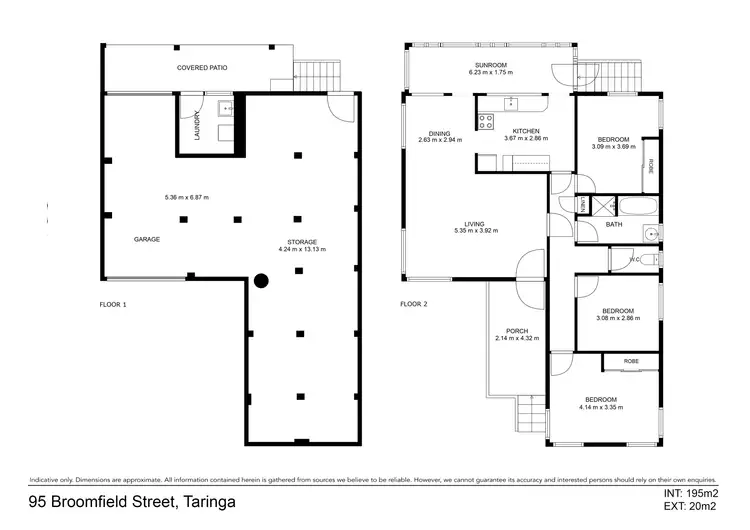 Floorplan of Homely house listing, 95 Broomfield Street, Taringa QLD 4068