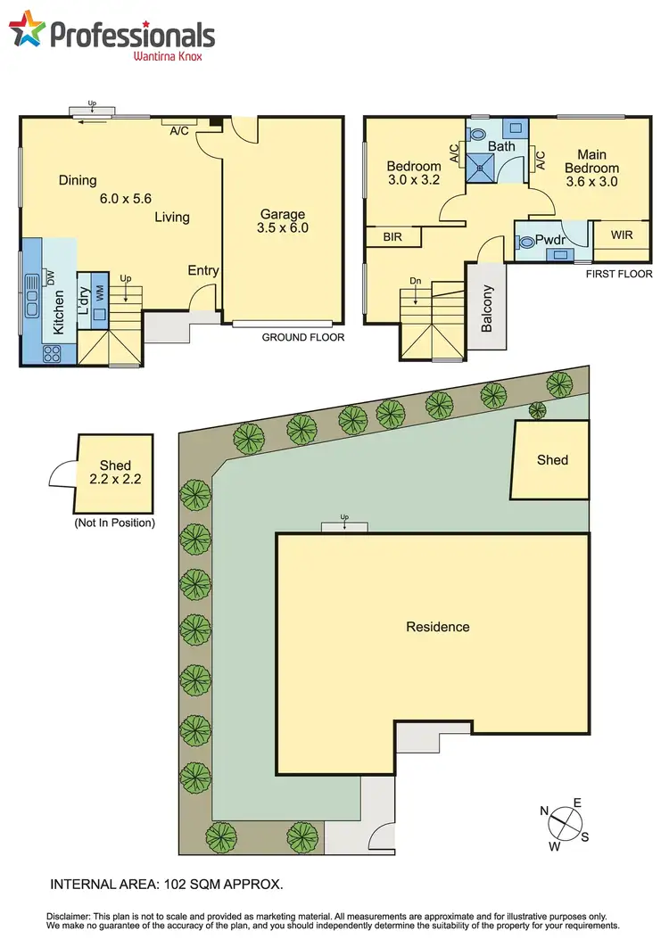Floorplan of Homely townhouse listing, 6/2 James Street, Bayswater VIC 3153