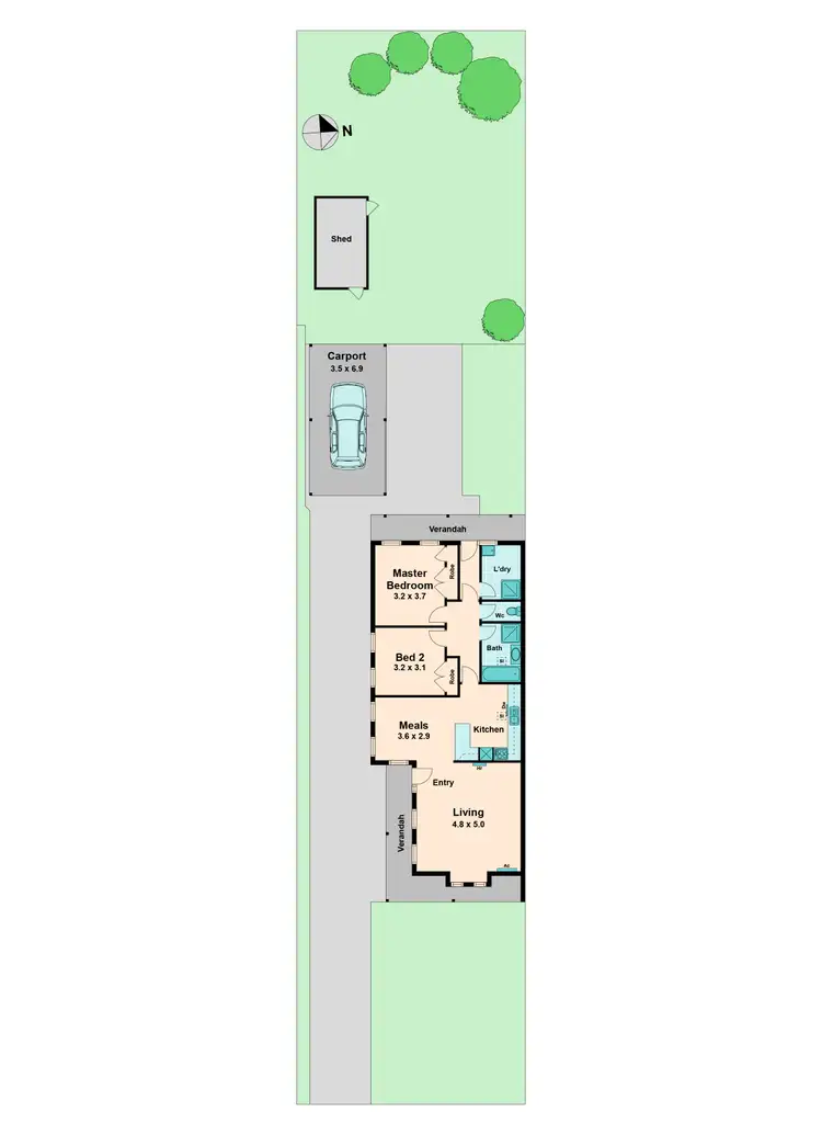 Floorplan of Homely unit listing, 1/47 White Street, Kilmore VIC 3764