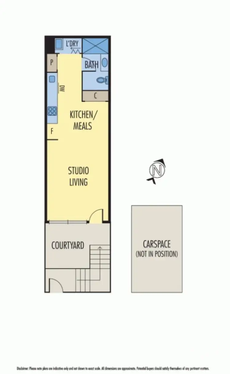Floorplan of Homely studio listing, 2A Victoria Street, St Kilda VIC 3182