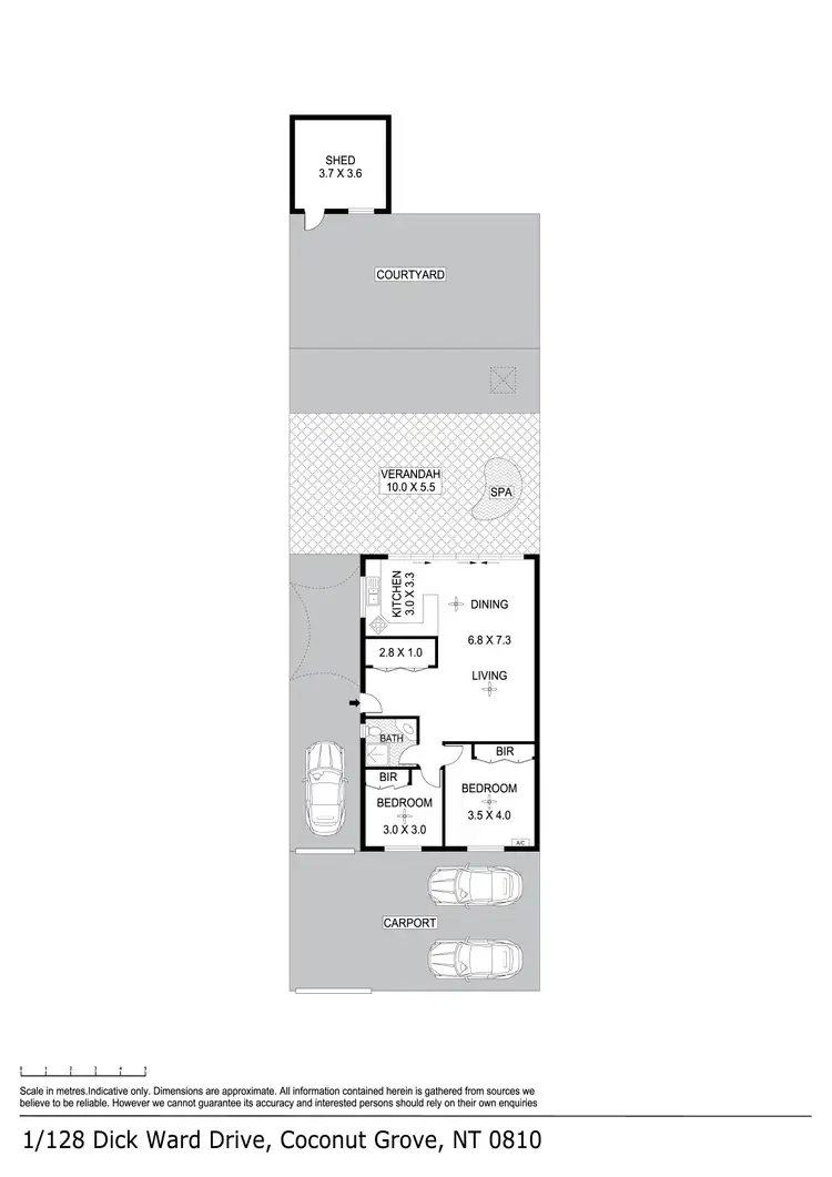 Floorplan of Homely unit listing, 1/128 Dickward Drive, Coconut Grove NT 810