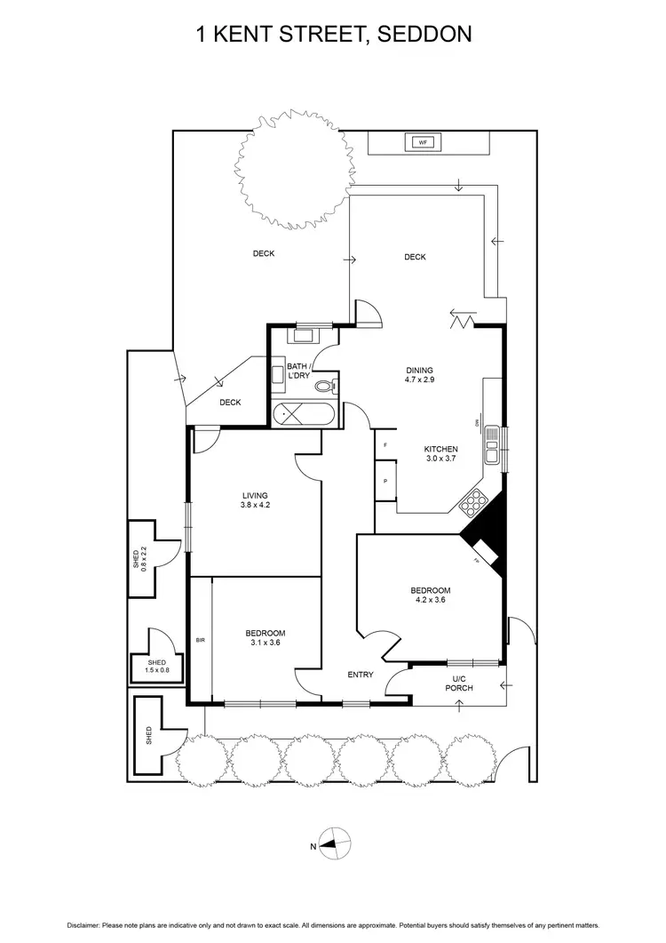 Floorplan of Homely house listing, 1 Kent Street, Seddon VIC 3011
