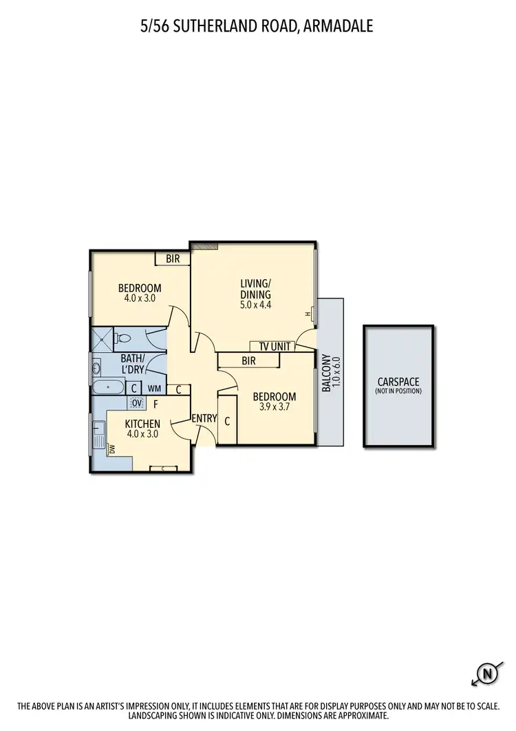 Floorplan of Homely apartment listing, 5/56 Sutherland Road, Armadale VIC 3143