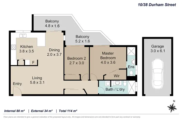 Floorplan of Homely unit listing, 10/38 Durham Street, St Lucia QLD 4067