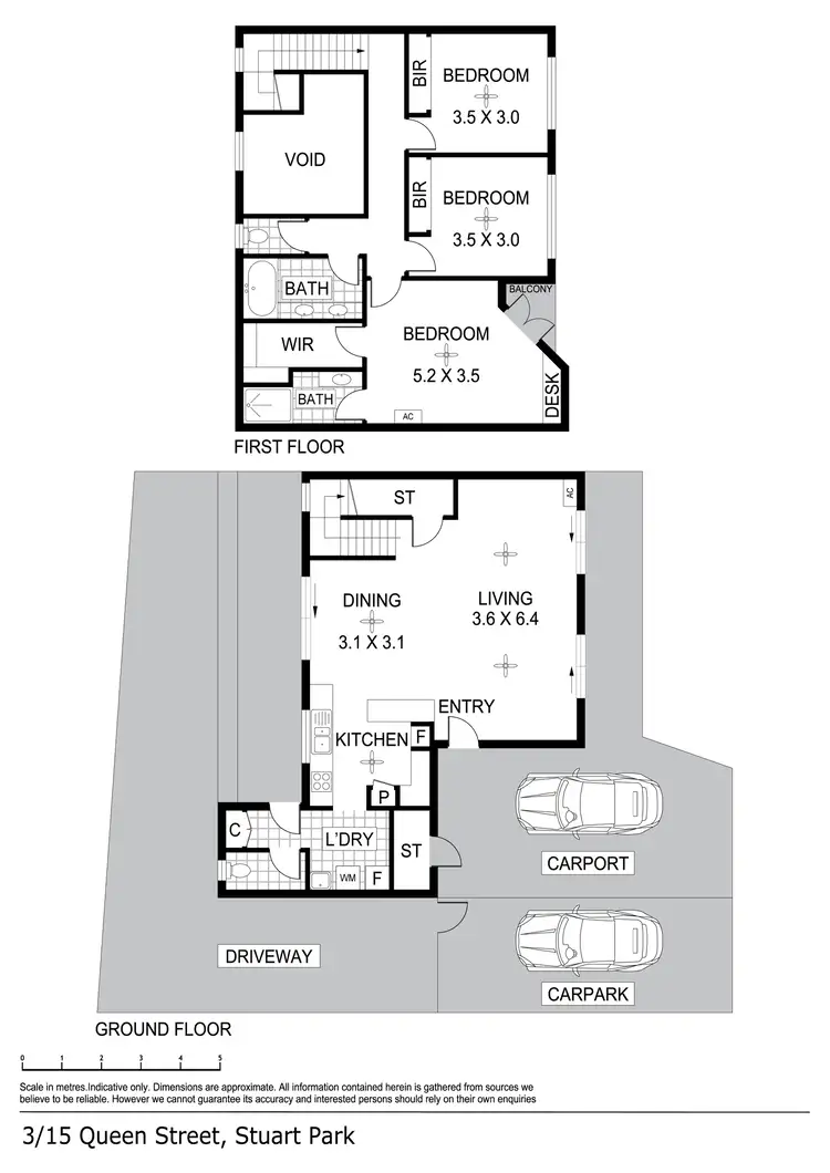 Floorplan of Homely townhouse listing, 3/15 Queen Street, Stuart Park NT 820