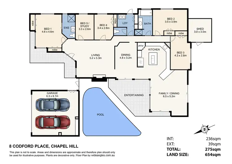 Floorplan of Homely house listing, 8 Codford Place, Chapel Hill QLD 4069