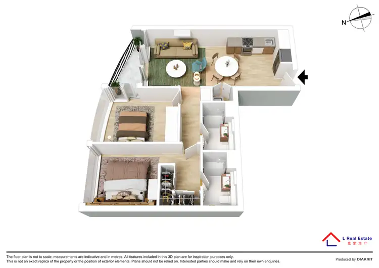 Floorplan of Homely apartment listing, 1701S/883 Collins Street, Docklands VIC 3008