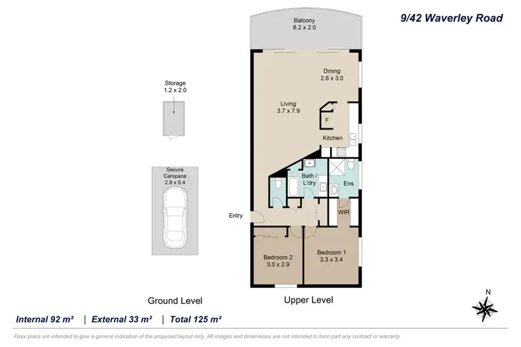 Floorplan of Homely unit listing, 9/42 Waverley Road, Taringa QLD 4068