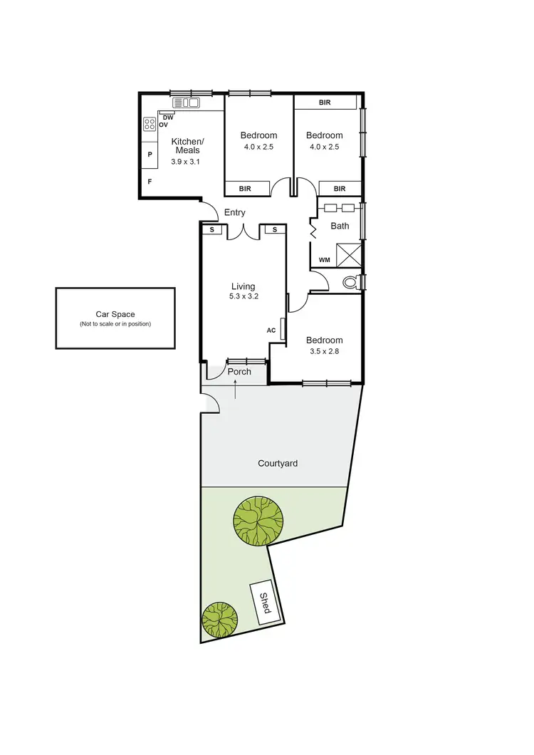 Floorplan of Homely apartment listing, 2/44 Rosstown Road, Carnegie VIC 3163