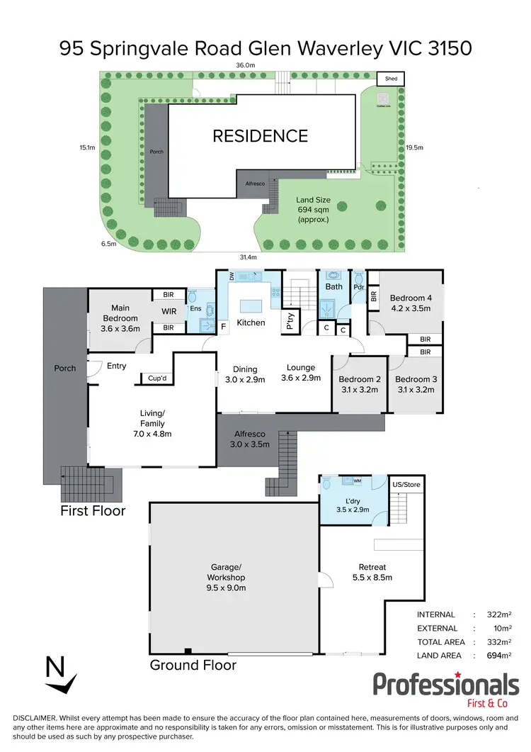 Floorplan of Homely house listing, 95 Springvale Road Service Road, Glen Waverley VIC 3150