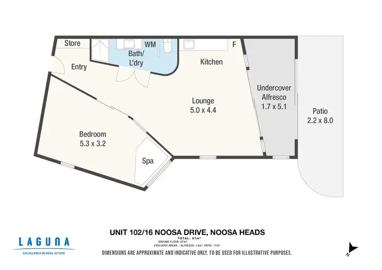 Floorplan of Homely unit listing, 102/16 Noosa Drive, Noosa Heads QLD 4567