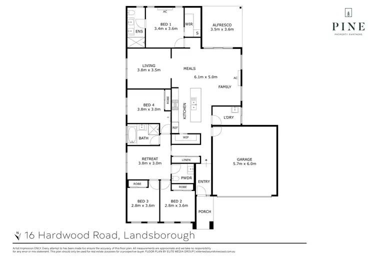 Floorplan of Homely house listing, 16 Hardwood Road, Landsborough QLD 4550