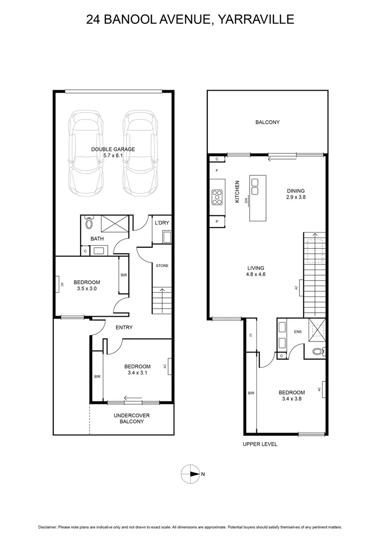 Floorplan of Homely townhouse listing, 24 Banool Avenue, Yarraville VIC 3013