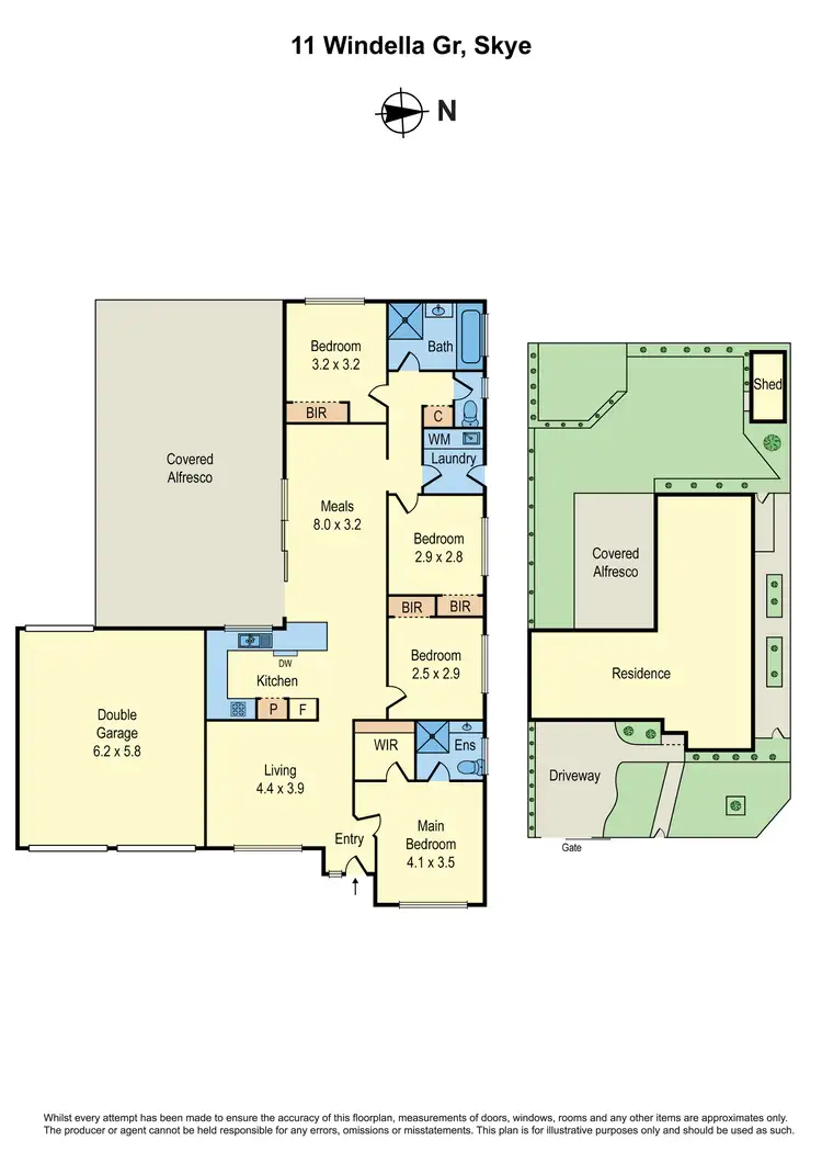 Floorplan of Homely house listing, 11 Windella Grove, Skye VIC 3977