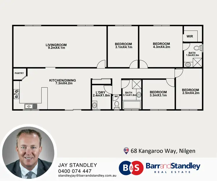 Floorplan of Homely rural property listing, 68 Kangaroo Way, Nilgen WA 6044