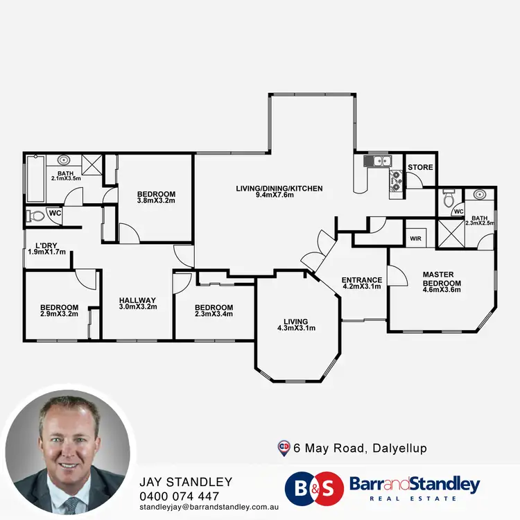 Floorplan of Homely house listing, 6 May Road, Dalyellup WA 6230