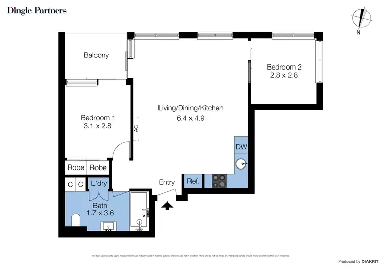 Floorplan of Homely apartment listing, 1211/233 Collins Street, Melbourne VIC 3000