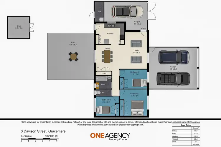 Floorplan of Homely house listing, 3 Davison Street, Gracemere QLD 4702