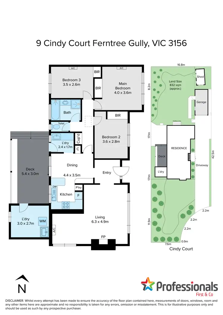 Floorplan of Homely house listing, 9 Cindy Court, Ferntree Gully VIC 3156