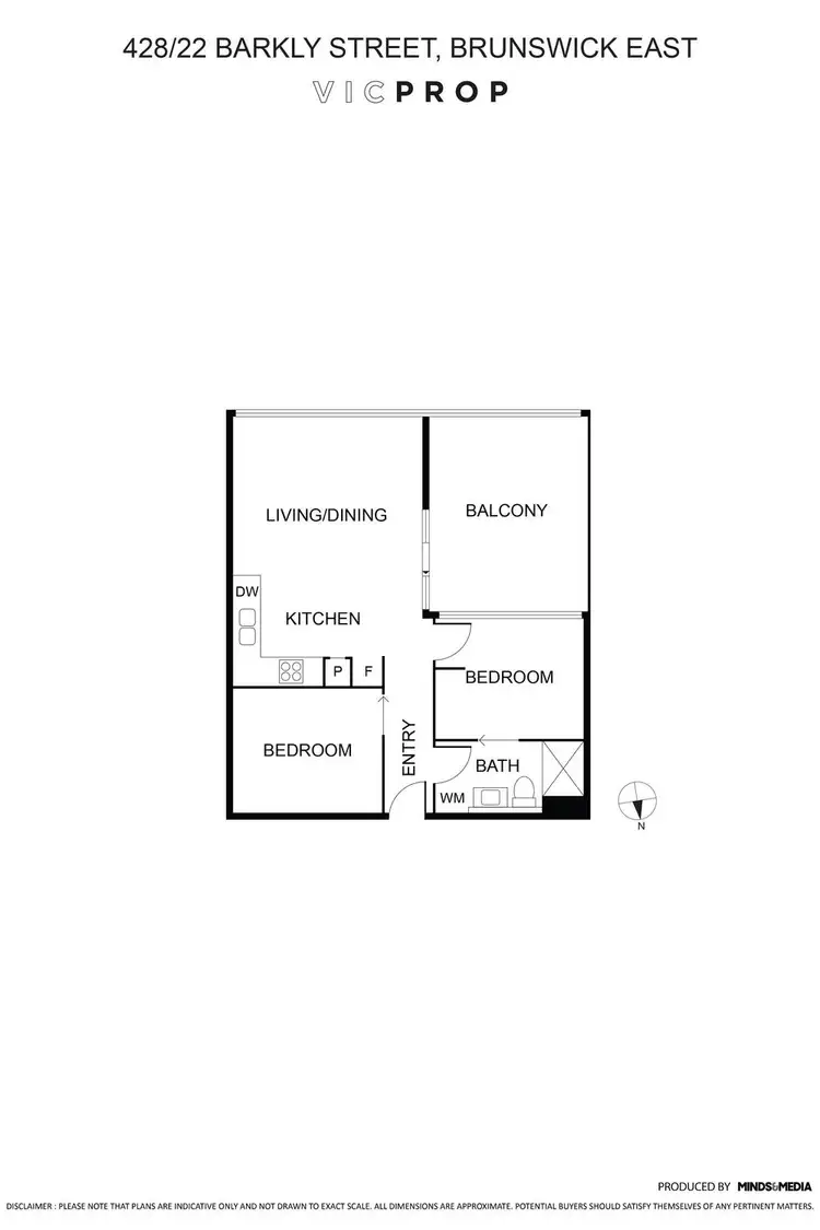 Floorplan of Homely apartment listing, 428/22 Barkly Street, Brunswick East VIC 3057