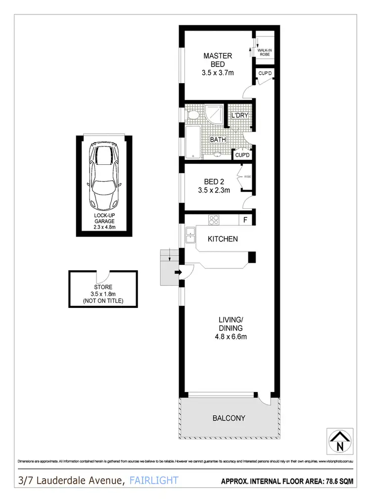 Floorplan of Homely apartment listing, 3/7 Lauderdale Avenue, Fairlight NSW 2094