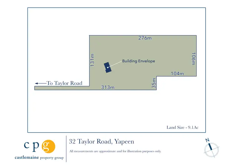 Floorplan of Homely land listing, 32 Taylor Road, Yapeen VIC 3451