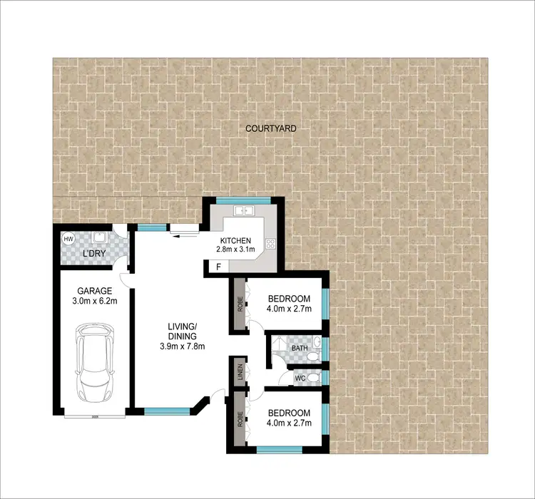 Floorplan of Homely villa listing, 3/57 St Albans Way, West Haven NSW 2443