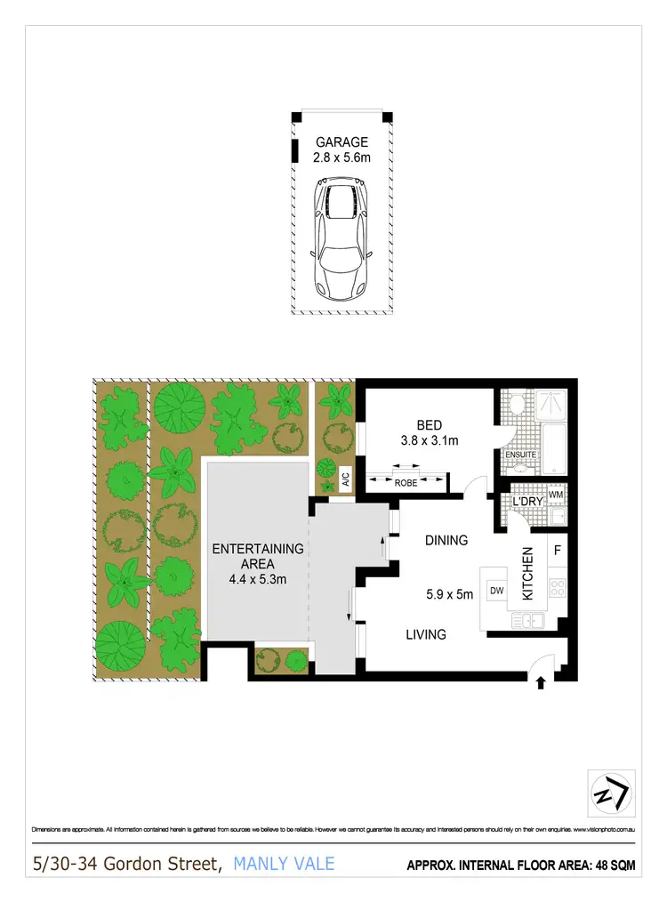 Floorplan of Homely apartment listing, 5/30-34 Gordon Street, Manly Vale NSW 2093