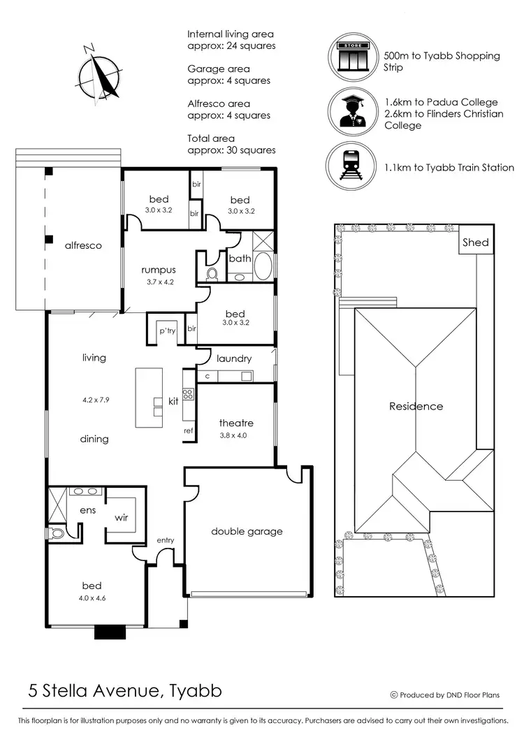 Floorplan of Homely house listing, 5 Stella Avenue, Tyabb VIC 3913