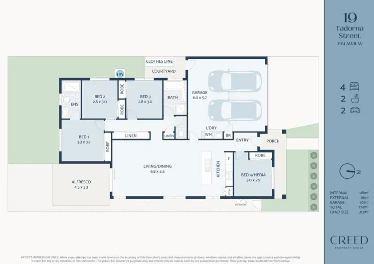 Floorplan of Homely house listing, 19 Tadorna Street, Palmview QLD 4553