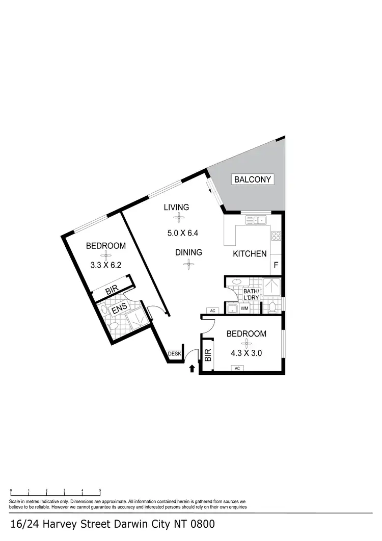 Floorplan of Homely unit listing, 16/24 Harvey Street, Darwin City NT 800
