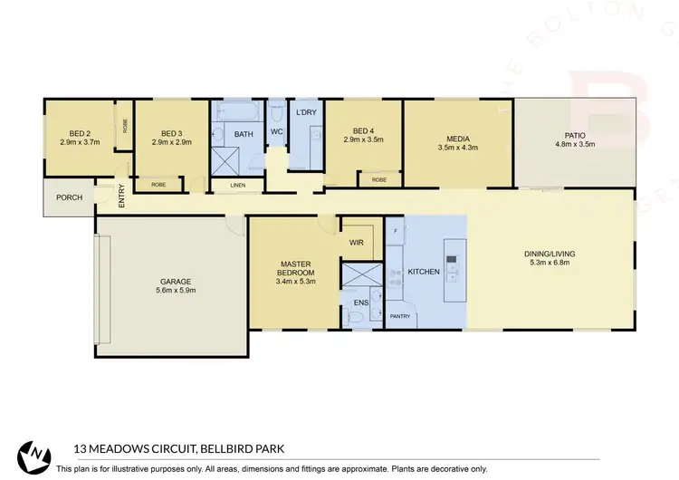 Floorplan of Homely house listing, 13 Meadows Circuit, Bellbird Park QLD 4300