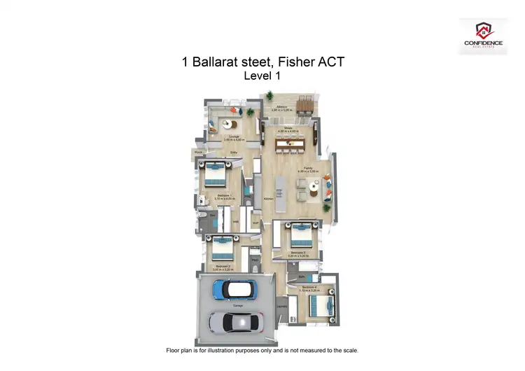 Floorplan of Homely house listing, 1 Ballarat Street, Fisher ACT 2611