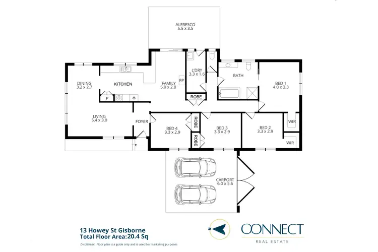 Floorplan of Homely house listing, 13 Howey Street, Gisborne VIC 3437