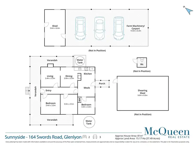 Floorplan of Homely rural property listing, 164 Swords Road, Glenlyon VIC 3461